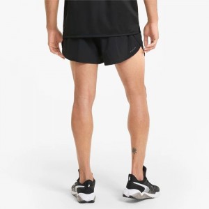 Short Puma Favourite Split Running Hombre Negros | 54913-DUPF