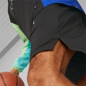 Short Puma Jaws Core Basketball Shorts Hombre Negros | 34721-JMGA