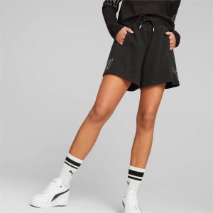 Short Puma POWER Colourblock Mujer Negros | 68713-DOGS
