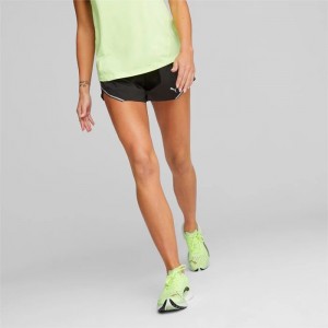 Short Puma RUN Woven 3" Running Mujer Negros | 35246-DJVK