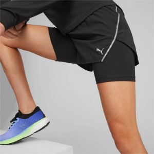 Short Puma Run 2-in-1 Mujer Negros | 84507-MZNP