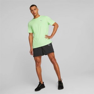 Short Puma Run Favourite Woven 5'' Running Hombre Negros | 23594-TPEQ