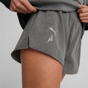 Short Puma SEASONS Lightweight 3" Woven Trail Running Mujer Negros | 15937-TCAX