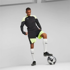 Short Puma individualCUP Football Training Hombre Negros Amarillos | 78403-JUOW