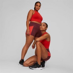 Short Puma x Modibodi Active Biker Mujer Rojos | 64025-RZKS