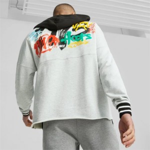 Sudadera con Capucha Puma Boroughs's Basketball Hombre Grises Claro Negros | 89124-MIWT