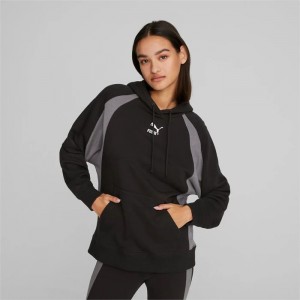 Sudadera con Capucha Puma Classics Block Mujer Negros | 93247-XEVT