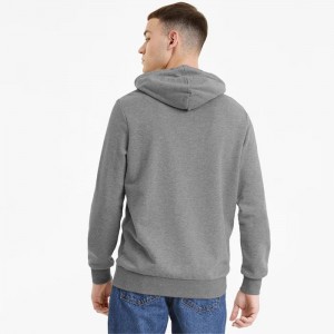 Sudadera con Capucha Puma Classics Logo Hombre Grises | 73905-BGWL