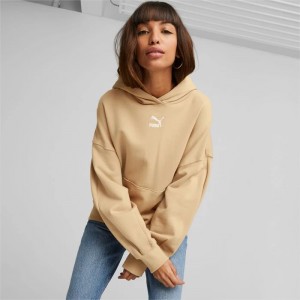 Sudadera con Capucha Puma Classics Oversized Mujer Marrom | 18507-XLEC