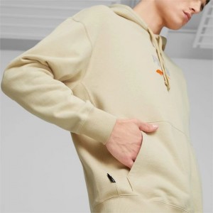 Sudadera con Capucha Puma DOWNTOWN Logo Hombre Granola | 73241-ILVH