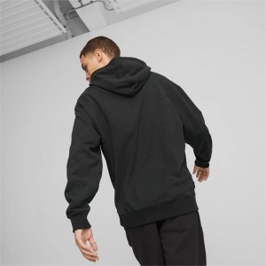 Sudadera con Capucha Puma DOWNTOWN Logo Hombre Negros | 97823-QARL