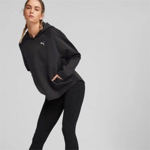 Sudadera con Capucha Puma EVOSTRIPE Mujer Negros | 14726-HNLC