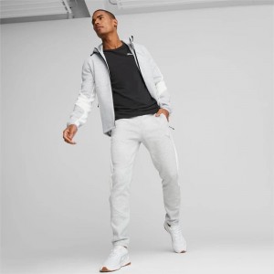 Sudadera con Capucha Puma EVOSTRIPE's Full-Zip Hombre Grises Claro | 85932-LIEJ