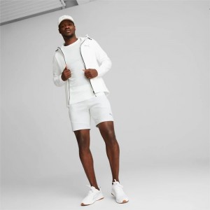 Sudadera con Capucha Puma EVOSTRIPE's Full-Zip Hombre Blancos | 70832-ARNS