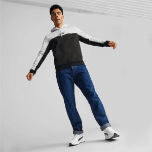 Sudadera con Capucha Puma Essentials Block Tape's Hombre Grises Claro | 20347-YTJN
