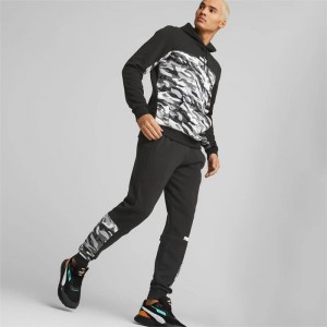 Sudadera con Capucha Puma Essentials Block Camo Hombre Negros | 75048-VJOB