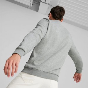 Sudadera con Capucha Puma Essentials+ Logo Lab Crew Neck Hombre Grises | 90341-DOXZ