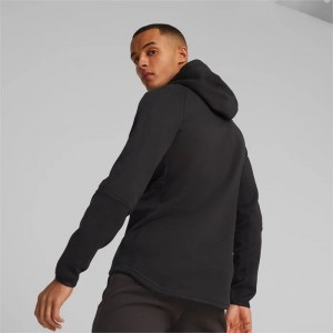 Sudadera con Capucha Puma Evostripe Full-Zip Hombre Negros | 57806-NMUY