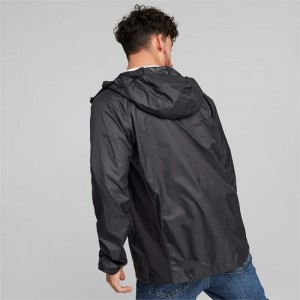 Sudadera con Capucha Puma PUMATECH's Hooded Jacket Hombre Negros | 04351-ZXMC