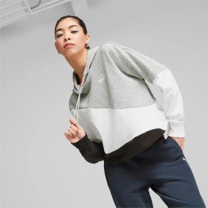 Sudadera con Capucha Puma PUMA POWER Cat Mujer Grises Claro | 32915-QBMT