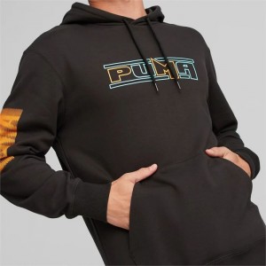 Sudadera con Capucha Puma SWxP Graphic Hombre Negros | 97251-YUZC