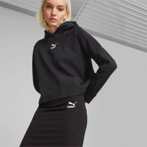 Sudadera con Capucha Puma T7 Mujer Negros | 63928-MVQR