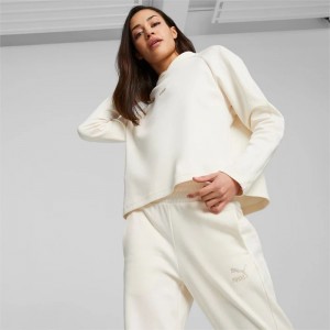 Sudadera con Capucha Puma T7 Mujer Pristine | 76029-BNUG
