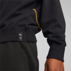 Sudaderas Puma Dylan Crew Neck Basketball Hombre Negros | 64901-BKQY