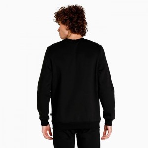 Sudaderas Puma Essentials Crew Neck Full-Length Hombre Negros | 48935-PFRS