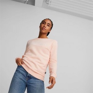 Sudaderas Puma Essentials+ Crew Neck Mujer Rosas | 43276-YGOE