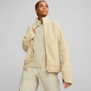 Sudaderas Puma SEASONS Full-Zip Running Fleece Mujer Granola | 07931-EWCR