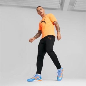 Tacos de Futbol Puma FUTURE ULTIMATE Court Hombre Azules Blancos Naranjas | 89347-RPWD