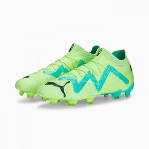 Tacos de Futbol Puma FUTURE ULTIMATE FG/AG Mujer Amarillos Negros | 75104-MLKT