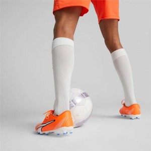 Tacos de Futbol Puma ULTRA Play FG/AG Hombre Naranjas Blancos Azules | 38475-UOJW