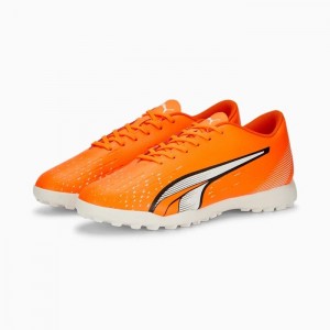Tacos de Futbol Puma ULTRA Play TT Hombre Naranjas Blancos Azules | 92537-POSC