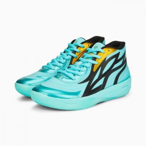 Tenis Basquetbol Puma MB.02 Mujer Turquesa Claro | 37489-VXND