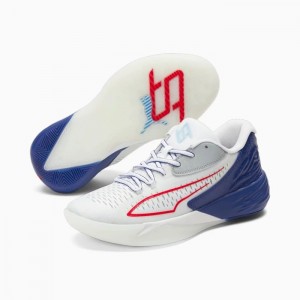 Tenis Basquetbol Puma Stewie 1 Four-Time Mujer Blancos Azules | 27065-EJQF