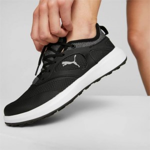 Tenis Golf Puma IGNITE Malibu Mujer Negros Plateados Negros | 10857-TEHL