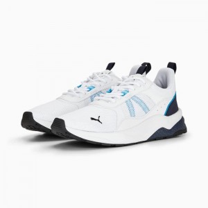 Tenis Puma Anzarun 2.0 Hombre Blancos Azul Marino Negros | 34951-HTMW