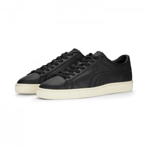 Tenis Puma Basket Classic 75Y Premium Hombre Negros Negros | 18027-MGQW