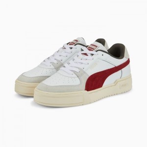 Tenis Puma CA Pro Ivy League Hombre Blancos Rojos | 36195-OFDP