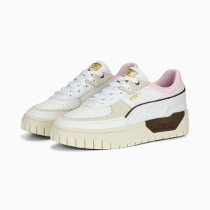Tenis Puma Cali Dream Preppy Mujer Blancos Blancos Rosas | 84230-CUSH