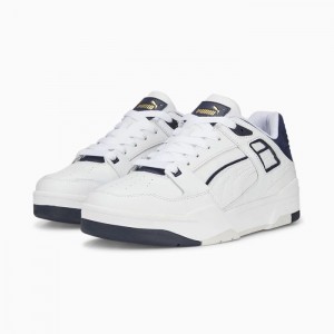 Tenis Puma Slipstream Mujer Blancos Azul Marino | 57036-EKMY