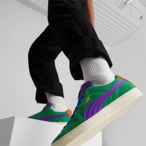 Tenis Puma Suede Cord Hombre Verdes Morados Naranjas | 98124-CGEA