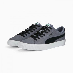 Tenis Puma Suede Skate Nitro Hombre Grises Negros Blancos | 52089-PTOR