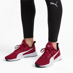 Tenis para Correr Puma Flyer Hombre Blancos | 95827-UOKC