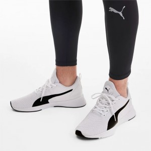 Tenis para Correr Puma Flyer Mujer Blancos Negros | 06317-QFRO