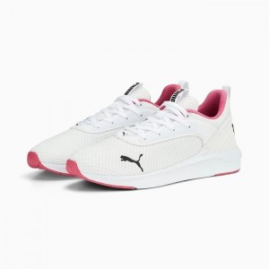 Tenis para Correr Puma Soft ride Flair Mujer Blancos Negros Rosas | 54102-CEZM