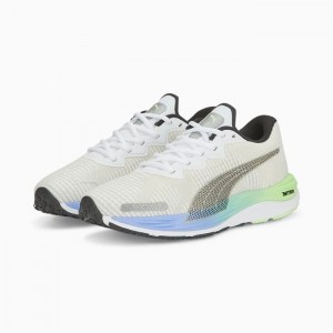 Tenis para Correr Puma Velocity NITRO 2 Fade Mujer Blancos Negros Morados | 30592-ICDZ