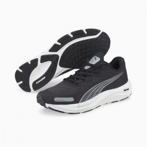 Tenis para Correr Puma Velocity Nitro 2 Hombre Negros Blancos | 26794-PJLH